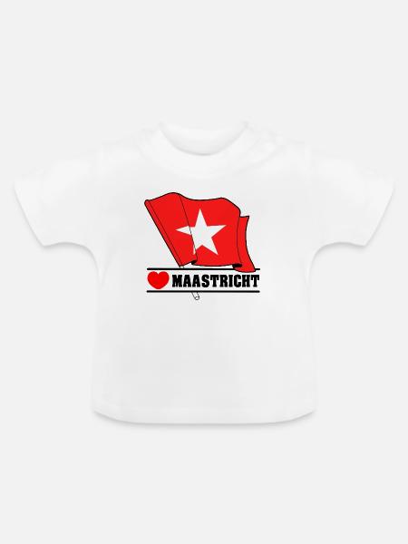 Ich liebe Maastricht - Baby Bio-T-Shirt mit Rundhals - Weiß