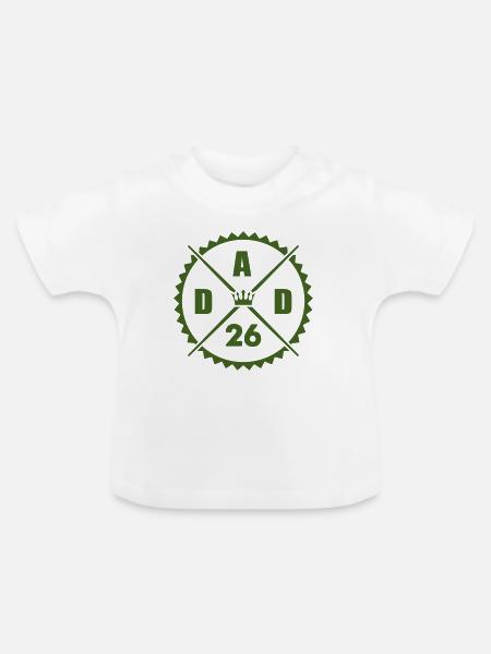 dad_26 - Baby Bio-T-Shirt mit Rundhals - Weiß