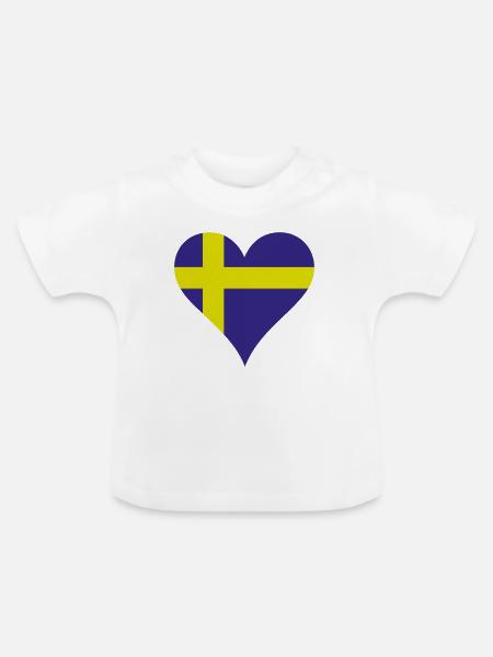 Herz-und-Kreuz-Ikone - Baby Bio-T-Shirt mit Rundhals - Weiß