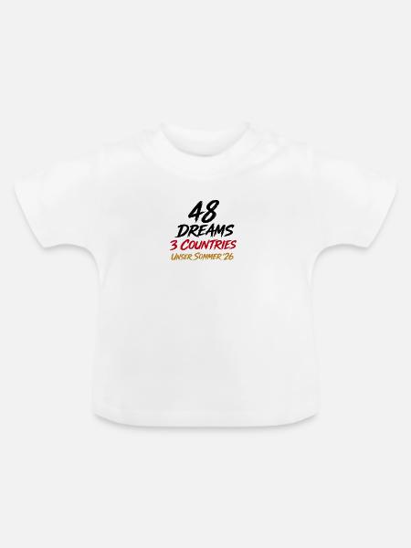 Fussball - Baby Bio-T-Shirt mit Rundhals - Weiß