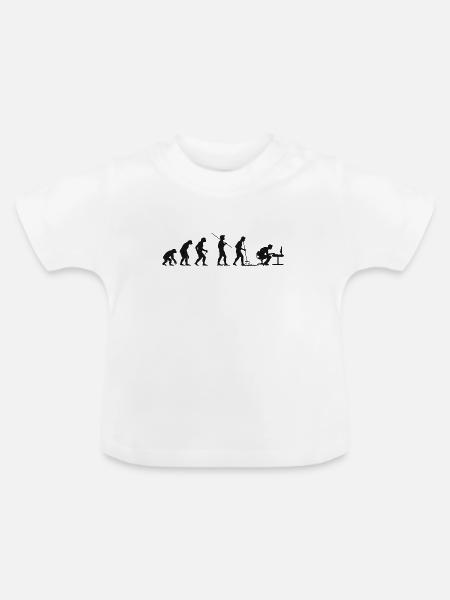 Programmierer Computerfreak Evolution - Baby Bio-T-Shirt mit Rundhals - Weiß
