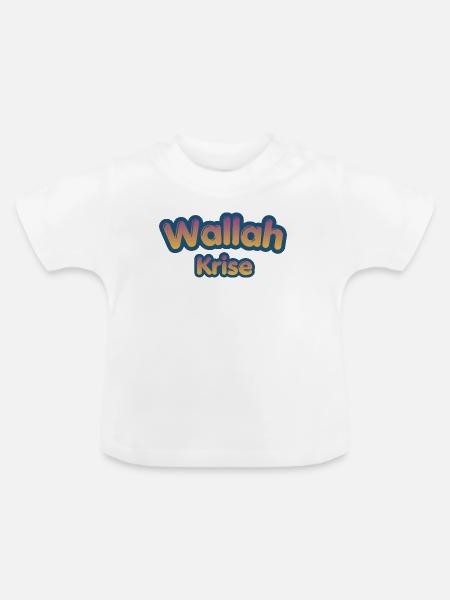 Wallah Krise  - Baby Bio-T-Shirt mit Rundhals - Weiß
