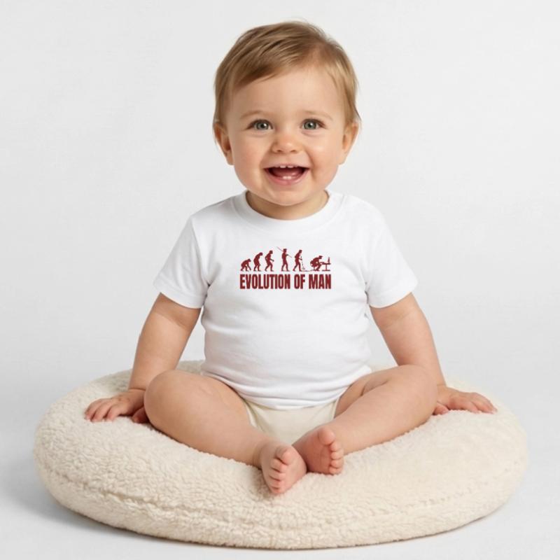 Computer PC Evolution Informatiker Programmierer Baby Bio-T-Shirt mit Rundhals