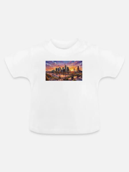 Mainmetropole - Baby Bio-T-Shirt mit Rundhals - Weiß