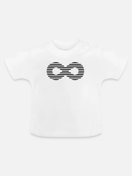Unendlichkeitszeichen – Zeitloses Symbol Design - Baby Bio-T-Shirt mit Rundhals - Weiß