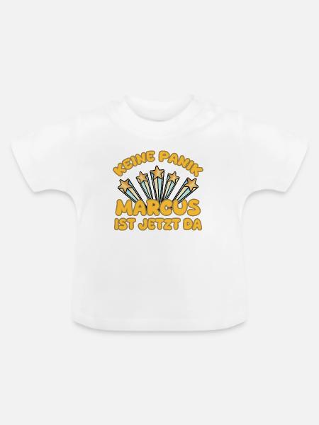 Geschenk für Marcus - Baby Bio-T-Shirt mit Rundhals - Weiß