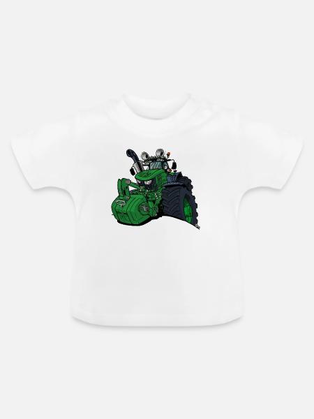 1531_crazy_horns - Baby Bio-T-Shirt mit Rundhals - Weiß