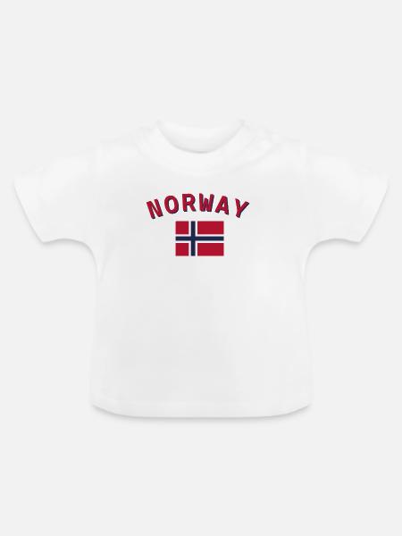 Norwegen - Baby Bio-T-Shirt mit Rundhals - Weiß