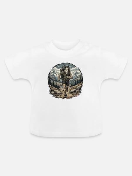 GOAT Trailrunner - Baby Bio-T-Shirt mit Rundhals - Weiß