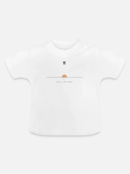 Still Horizon schwarz - Baby Bio-T-Shirt mit Rundhals - Weiß