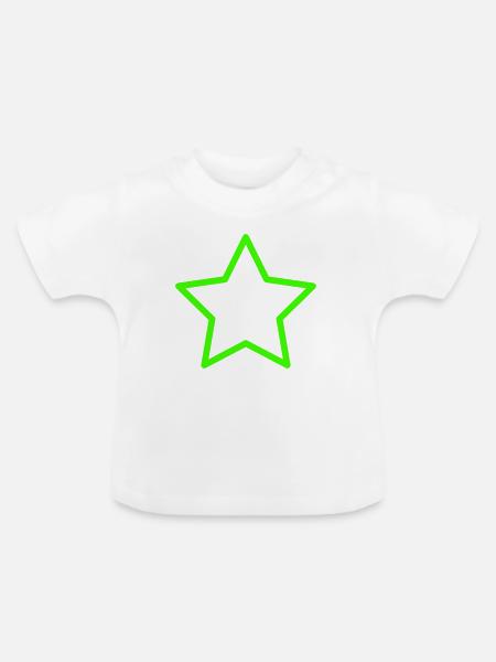 Stern - Baby Bio-T-Shirt mit Rundhals - Weiß
