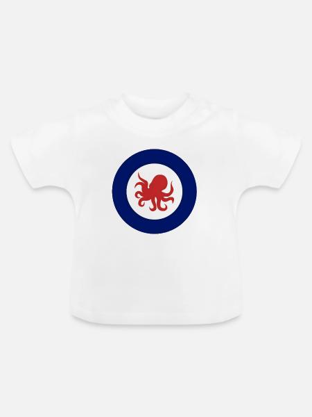 Octohug - Baby Bio-T-Shirt mit Rundhals - Weiß
