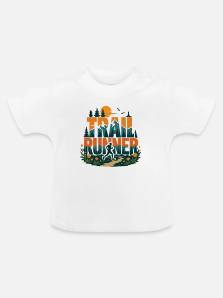 Trailrunner - Baby Bio-T-Shirt mit Rundhals - Weiß