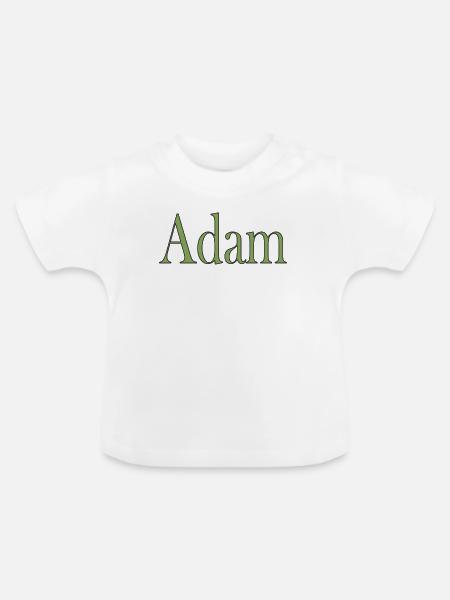 Adam - Baby Bio-T-Shirt mit Rundhals - Weiß