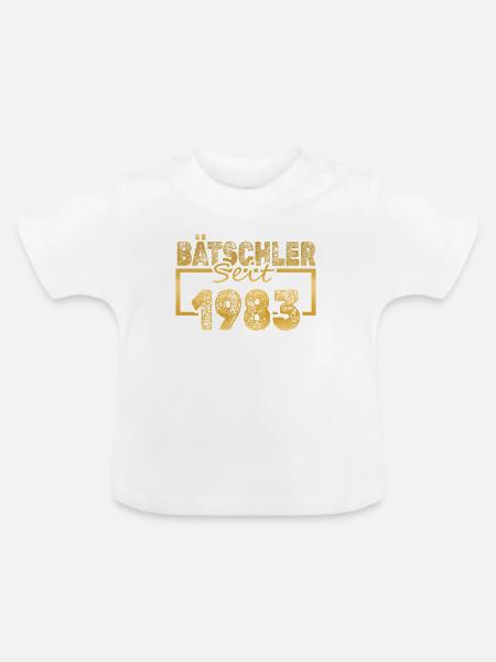1983 - Baby Bio-T-Shirt mit Rundhals - Weiß