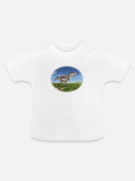 Tyrannotitan – Raubdinosaurier der Urzeit - Baby Bio-T-Shirt mit Rundhals - Weiß