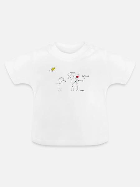 Diplomat - Baby Bio-T-Shirt mit Rundhals - Weiß