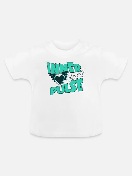 Inner City Pulse – Straßenkultur Grafikdesign - Baby Bio-T-Shirt mit Rundhals - Weiß