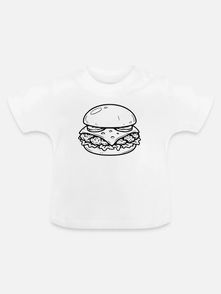 Hamburger - Baby Bio-T-Shirt mit Rundhals - Weiß