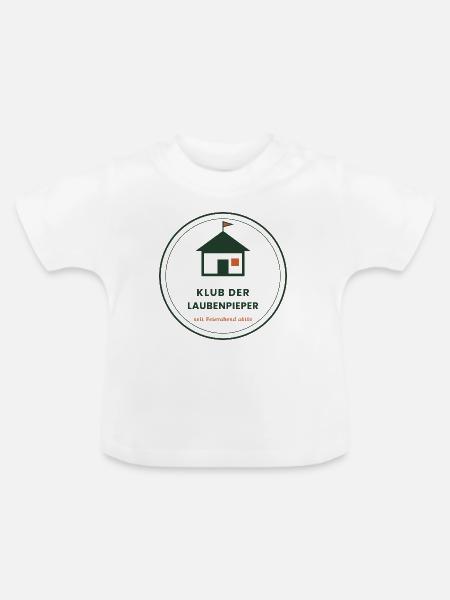 Klub der Laubenpieper – Vereins-Badge - Baby Bio-T-Shirt mit Rundhals - Weiß
