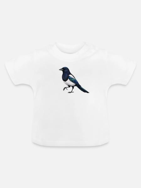 Elster - Baby Bio-T-Shirt mit Rundhals - Weiß
