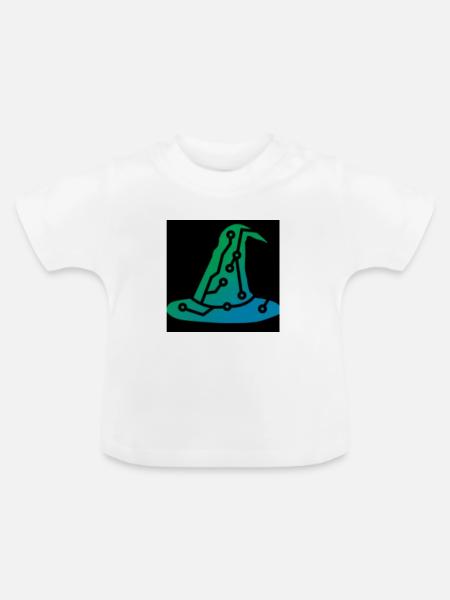 Hexenhut-Hacker - Baby Bio-T-Shirt mit Rundhals - Weiß