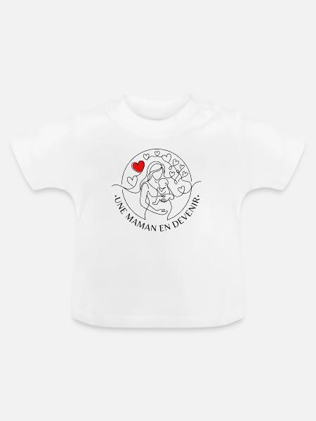 Eine werdende Mutter - Baby Bio-T-Shirt mit Rundhals - Weiß