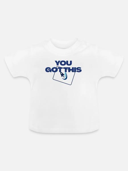 Du hast diese Raketen-Tablette - Baby Bio-T-Shirt mit Rundhals - Weiß