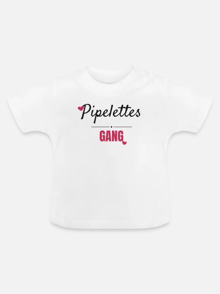 Gang Script Fette Gruppe von Freundinnen - Baby Bio-T-Shirt mit Rundhals - Weiß
