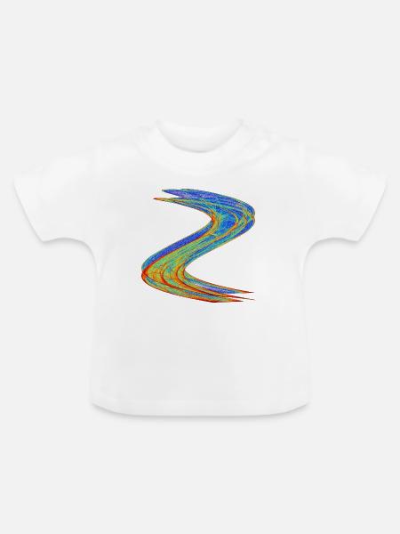 Lichtstrom – Schwingen des Chaos - Baby Bio-T-Shirt mit Rundhals - Weiß