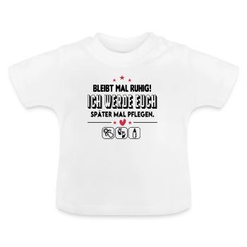 Pflegekraft der Zukunft Zukunftsberufe Baby  - Baby Bio-T-Shirt mit Rundhals - Weiß - Vorne
