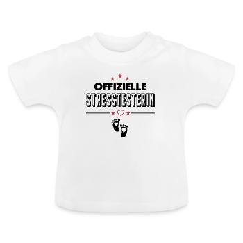 Saeugling Baby Maedchen Stress machen Testen Baby - Baby Bio-T-Shirt mit Rundhals - Weiß - Vorne