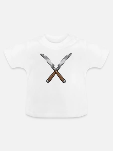 Messer - Baby Bio-T-Shirt mit Rundhals - Weiß