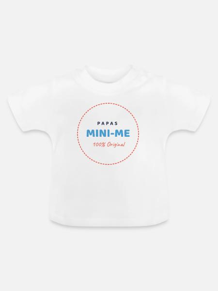 Papas MIINI-ME - Baby Bio-T-Shirt mit Rundhals - Weiß