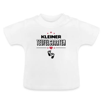 Kleiner Teufelsbraten Teufel Baby Säugling - Baby Bio-T-Shirt mit Rundhals - Weiß - Vorne