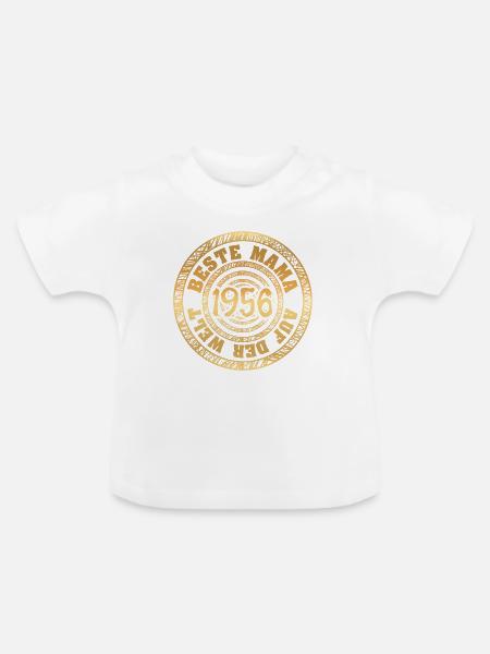 1956 - Baby Bio-T-Shirt mit Rundhals - Weiß