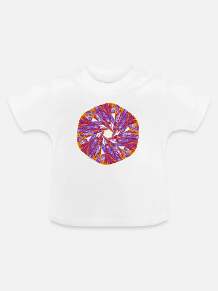 Glühender Stern - Baby Bio-T-Shirt mit Rundhals - Weiß