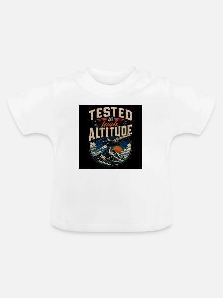 Tests in großer Höhe - Baby Bio-T-Shirt mit Rundhals - Weiß