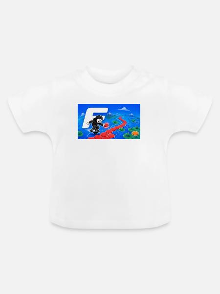 Floateers 2 - Baby Bio-T-Shirt mit Rundhals - Weiß