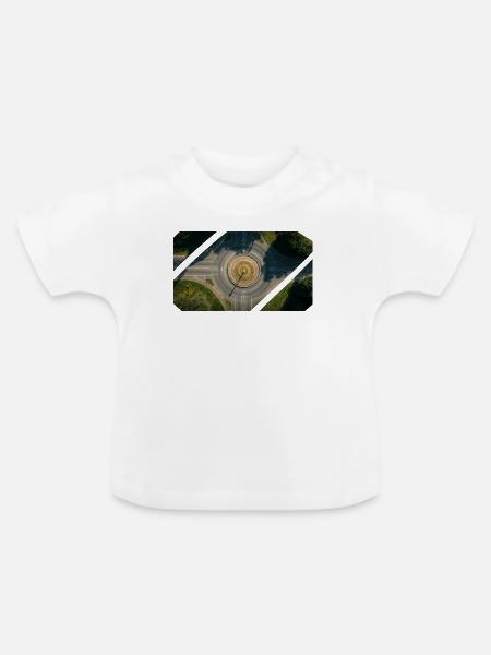 Rundverkehr Collage - Baby Bio-T-Shirt mit Rundhals - Weiß