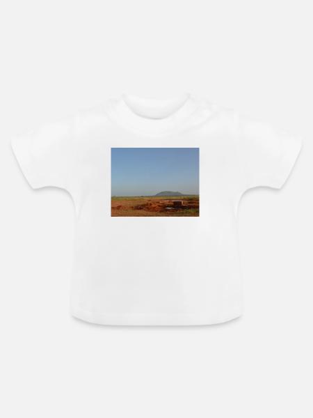 Wüstenhorizont und rote Böden - Baby Bio-T-Shirt mit Rundhals - Weiß