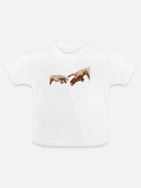 BBQ-Rippchen – Die Kreation – Lustiges Barbecue - Baby Bio-T-Shirt mit Rundhals - Weiß