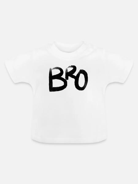 Bro - Baby Bio-T-Shirt mit Rundhals - Weiß