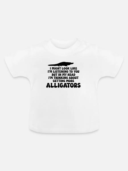 Alligator Reptil - Baby Bio-T-Shirt mit Rundhals - Weiß