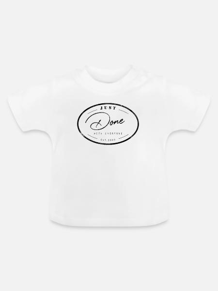 Just Done - Baby Bio-T-Shirt mit Rundhals - Weiß