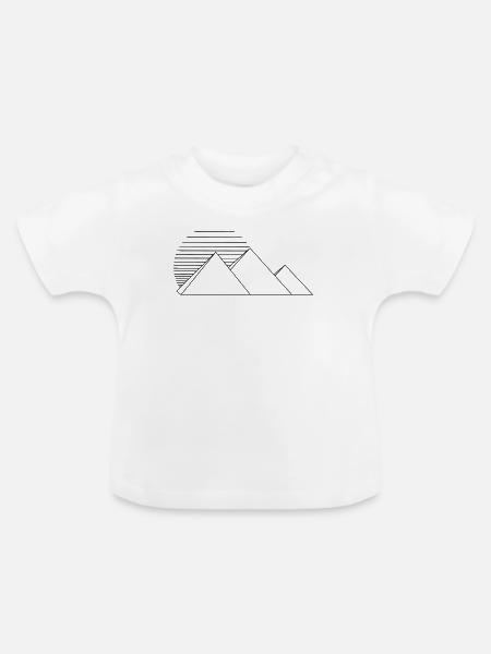Pyramiden - Baby Bio-T-Shirt mit Rundhals - Weiß
