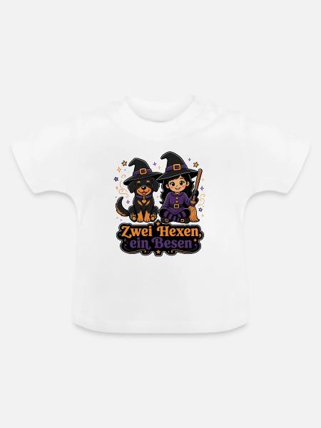 Hexen-Meute - Baby Bio-T-Shirt mit Rundhals - Weiß