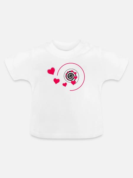 Love - Baby Bio-T-Shirt mit Rundhals - Weiß
