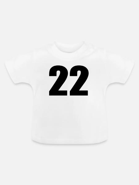 22 - Baby Bio-T-Shirt mit Rundhals - Weiß
