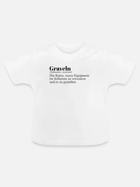 Graveln Definition - Baby Bio-T-Shirt mit Rundhals - Weiß